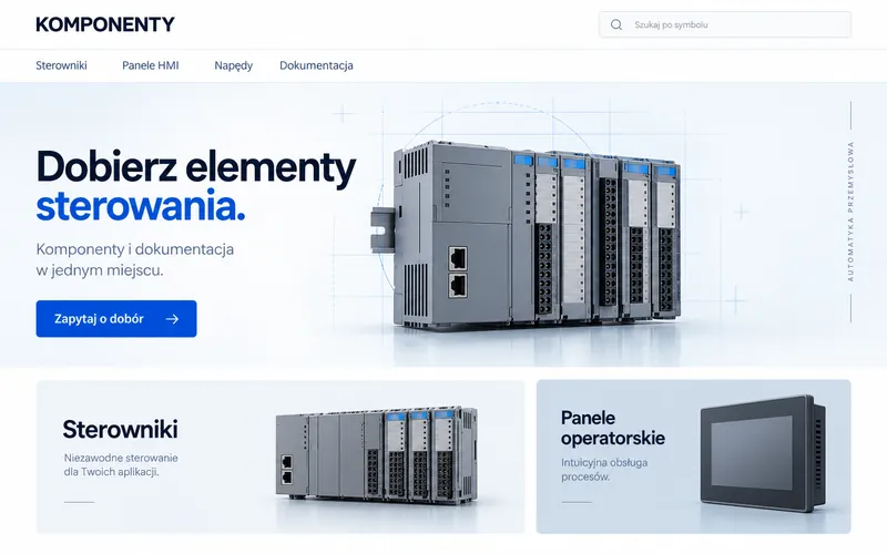 Koncepcja strony dostawcy automatyki — modułowy katalog komponentów