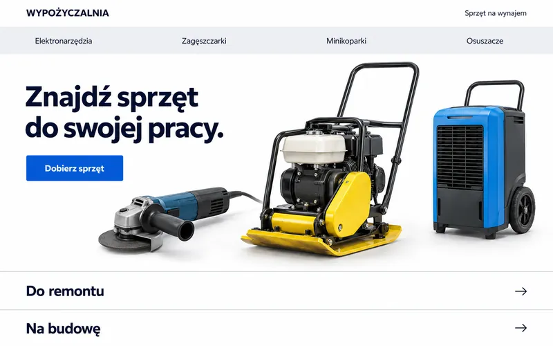 Koncepcja jasnego katalogu sprzętu budowlanego