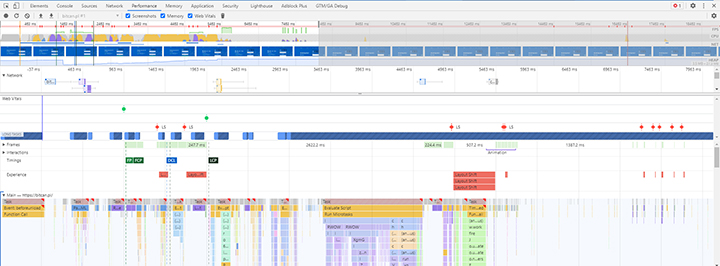 Zrzut ekranu z narzędzia Chrome DevTools